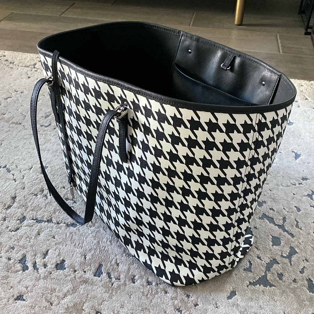 Michael Kors houndstooth tote- great size for computer, travel, baby etc.